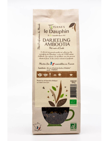 Thé noir bio Darjeeling Ambootia - sachet vrac - le Dauphin