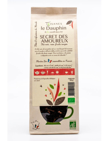 Thé noir bio Secret des amoureux - sachet vrac - Le Dauphin
