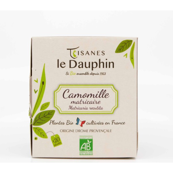 Camomille bio - boite de 20 infusettes - tisanes le Dauphin