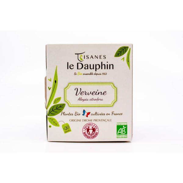 Tisane Verveine bio - boite 20 doses - Le Dauphin
