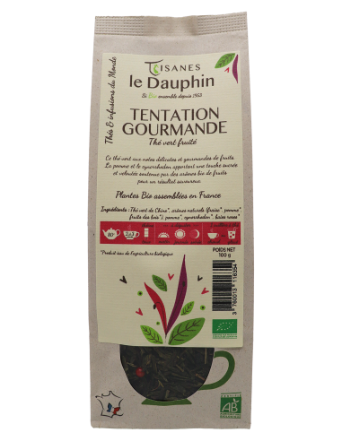 Thé vert - Tentation Gourmande - Sachet Vrac 100 gr