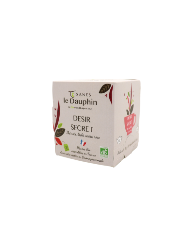 Thé noir bio Désir Secret -boite 20 doses  - Le Dauphin
