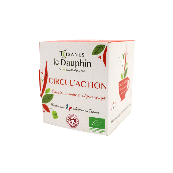 Tisane bio "Circul'action" - boite 20 infusettes - Le Dauphin