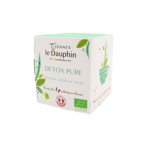 Tisane bio "Détox Pure" - boite 20 infusettes - Le Dauphin