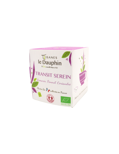 Tisane bio "Transit serein" - boite 20 infusettes - Le Dauphin