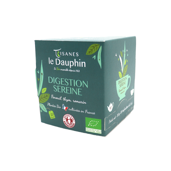 Tisane Bio "Digestion Sereine" - Boite 20 infusettes - Le Dauphin