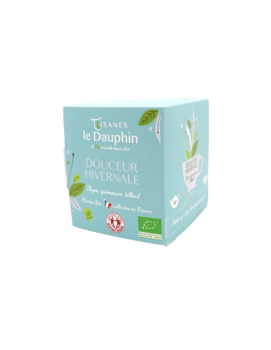 Tisane bio "Douceur hivernale" - boite 20 dosettes - Le dauphin