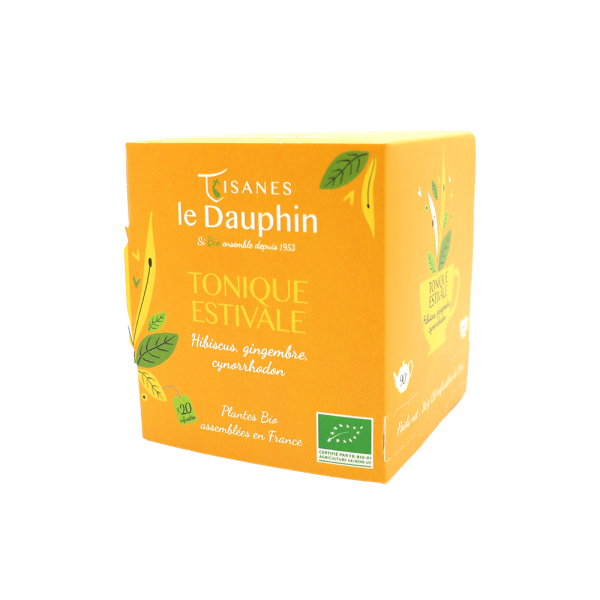 Tisane bio "Tonique estivale" - Boite 20 infusettes - Le Dauphin