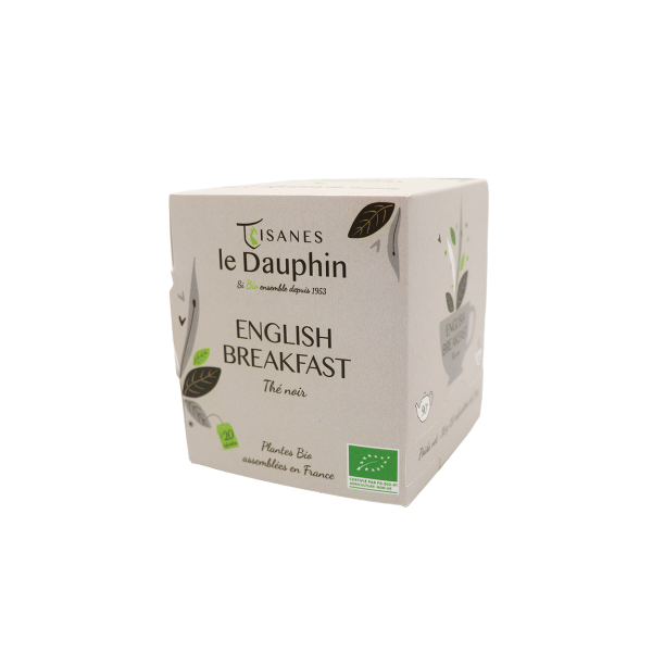 Thé noir bio English Breakfast - boite 20 doses - le Dauphin
