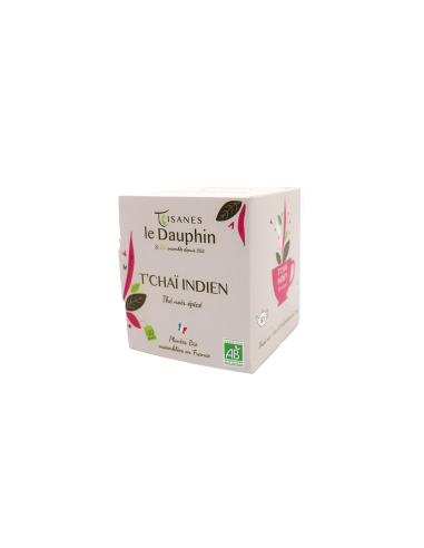 Thé noir bio Tchaï Indien - boite 20 doses - Le Dauphin