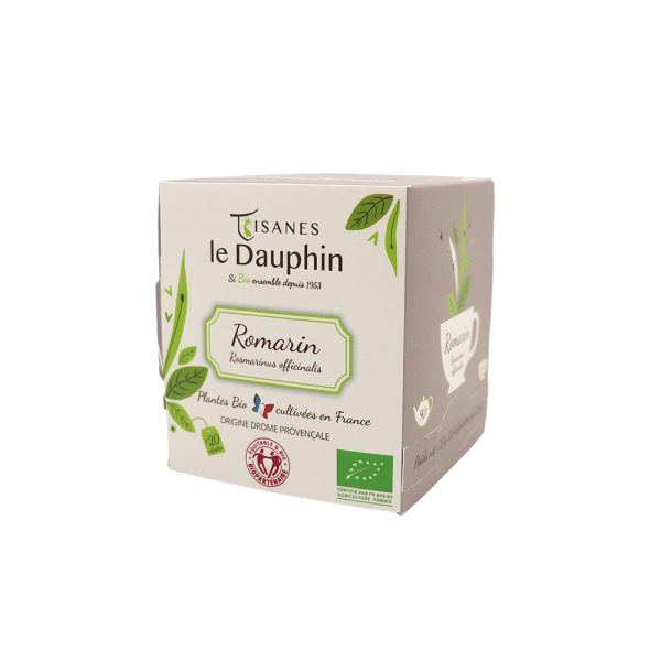 romarin bio -  boite 20 infusettes - tisanes le dauphin