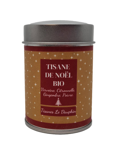 Tisane de Noël bio, orange, gingembre, note citronnée, légère