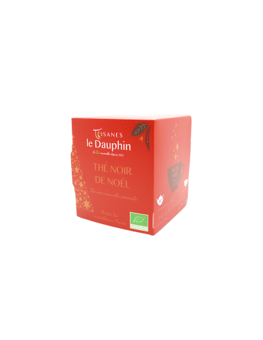 Thé noir de Noël bio en vrac et infusette - épices de Noël et amande