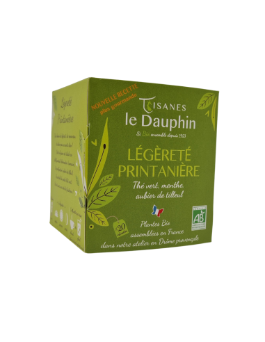 Infusion bio Légèreté Printanière - Boite 20 infusettes - Le Dauphin