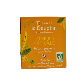 Tisane glacée bio "Tonique estivale", fraîche et acidulée pour l'été 2