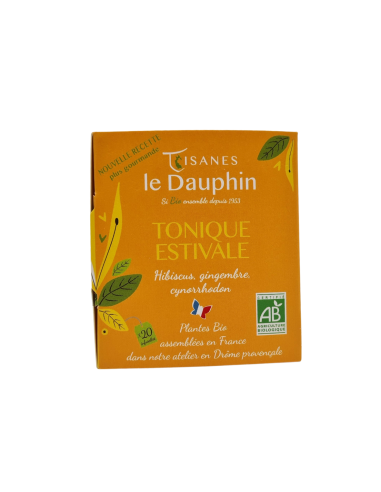 Tisane glacée bio "Tonique estivale", fraîche et acidulée pour l'été