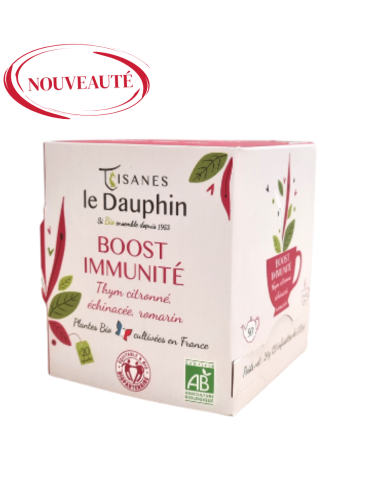 Tisane bio "Boost immunité" - boite de 20 infusettes  - Le Dauphin