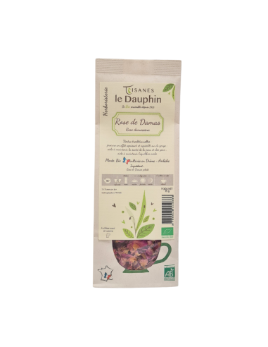 Tisane bio rose de Damas pétales - herboristerie - agriculture France