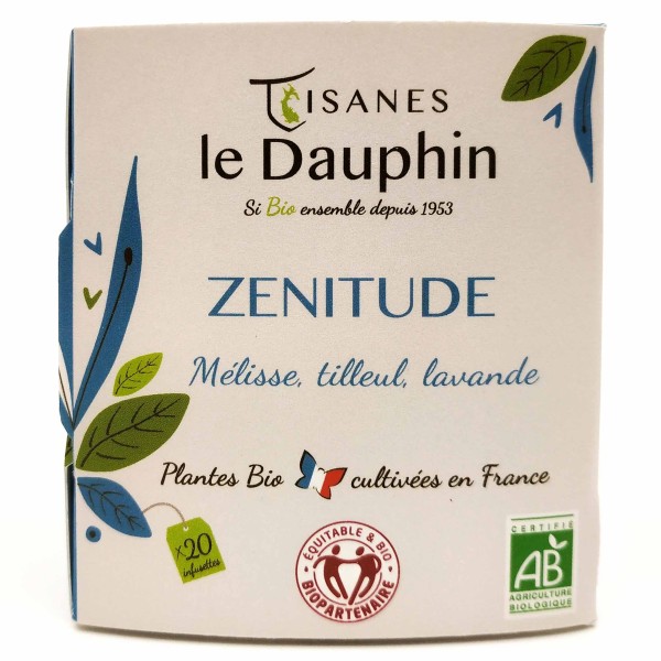 Tisane bio "Zénitude" - boite 20 infusettes - Le Dauphin