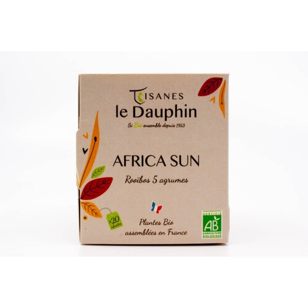 Africa Sun Rooïbos bio - boite 20 doses - Le Dauphin