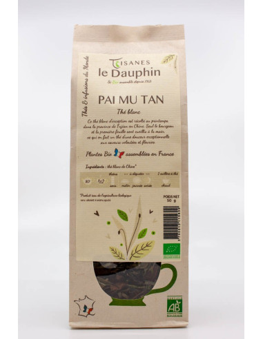thé blanc bio Pai Mu Tan - vrac - le Dauphin