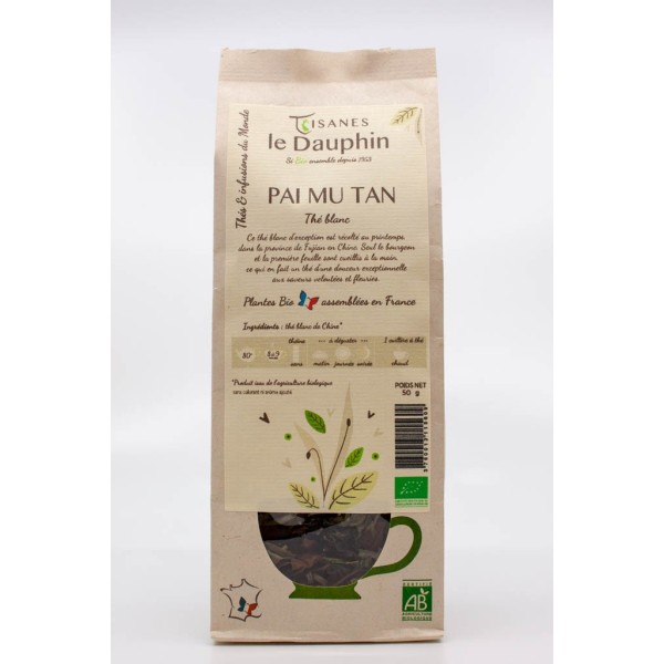 thé blanc bio Pai Mu Tan - vrac - le Dauphin