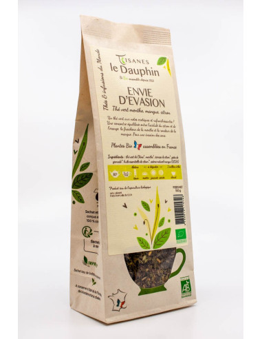 Thé vert bio Envie d'évasion - sachet vrac - le Dauphin
