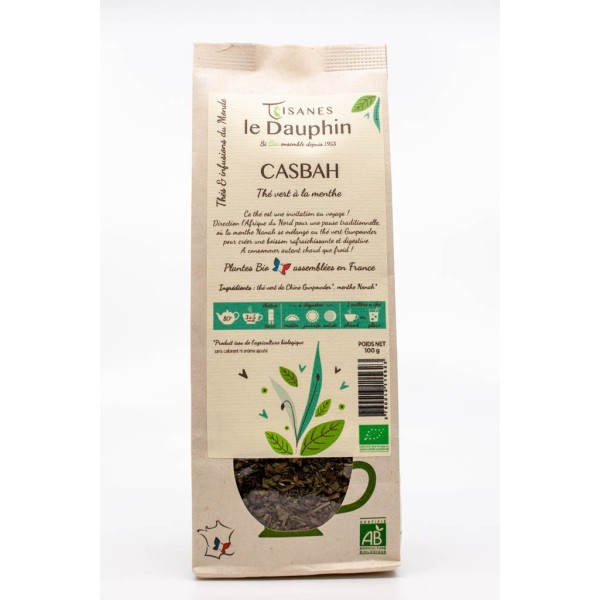 thé vert Casbah bio - thé à la menthe -sachet vrac- Le Dauphin