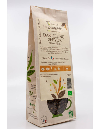 Thé noir bio Darjeeling Seeyok - sachet vrac - le Dauphin