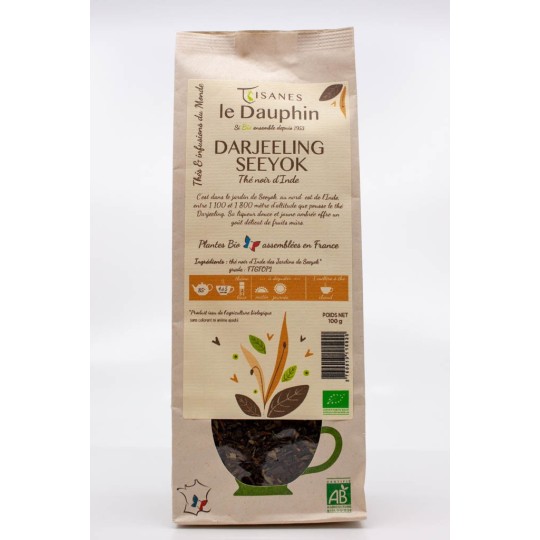 Thé noir bio Darjeeling Seeyok - sachet vrac - le Dauphin