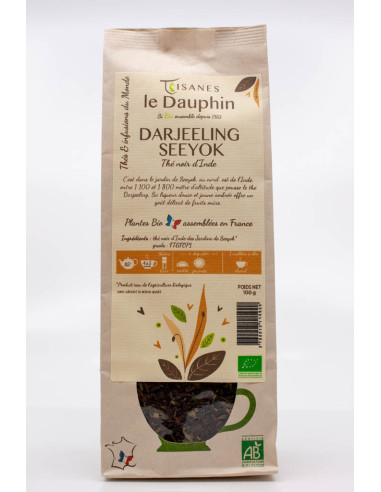 Thé noir bio Darjeeling Seeyok - sachet vrac - le Dauphin
